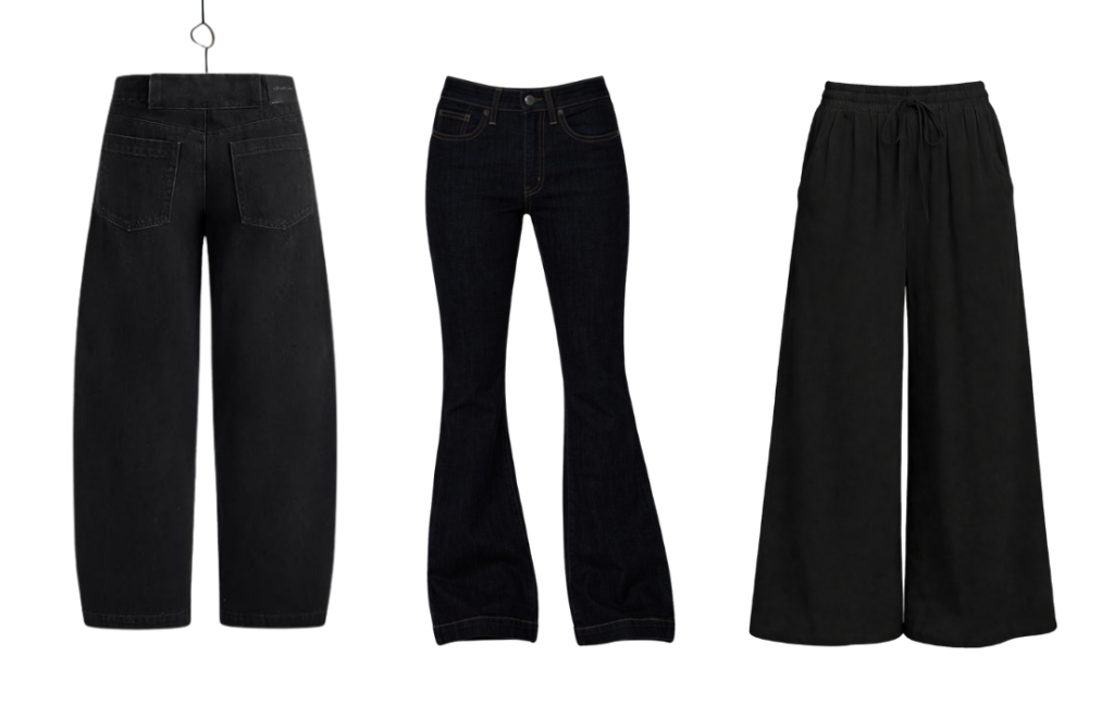Trousers to wear for inverted trianglebody type